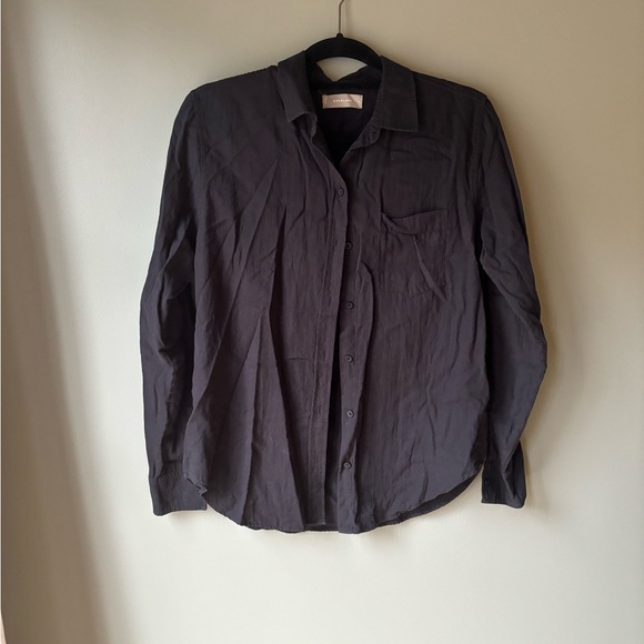 EUC! Everlane The Double-Gauze Relaxed Shirt - Black - Picture 7 of 8